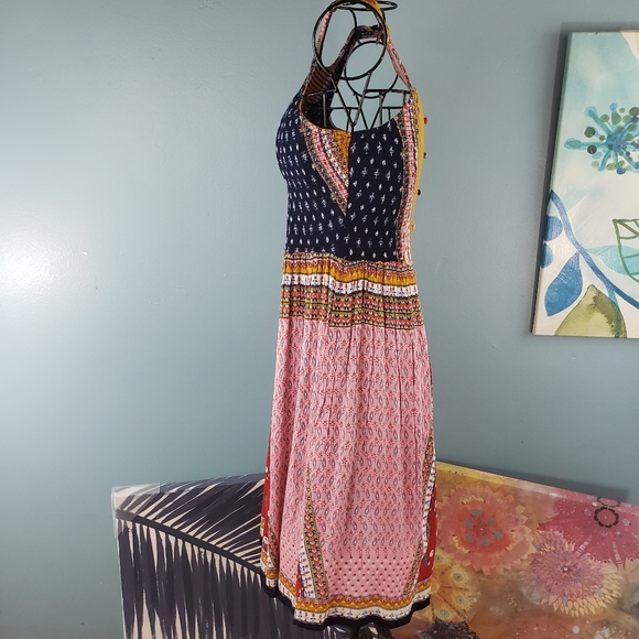 BOHO Patrons of Piece patch work rayon dress sz M - Picture 15 of 15